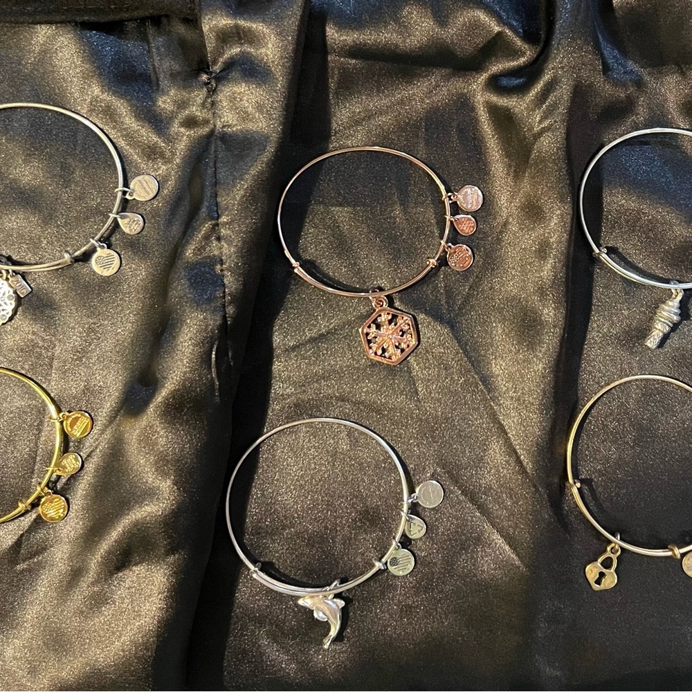 Lot of 6 “Alex and Ani” Mixed Medal Bracelets